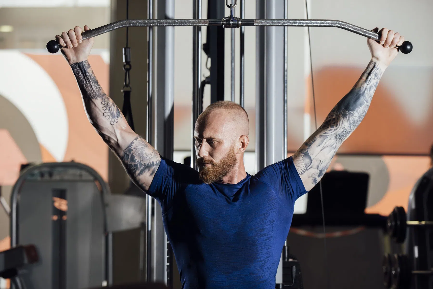 Long length partials bij lat pulldown