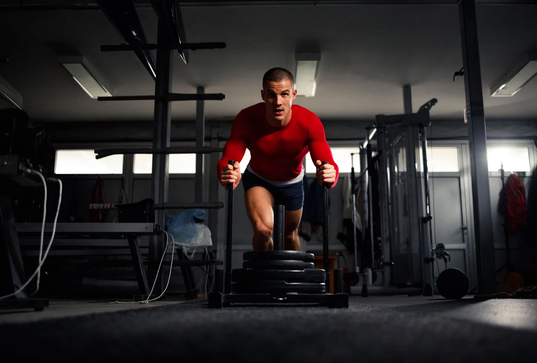 sled push, sled pushes