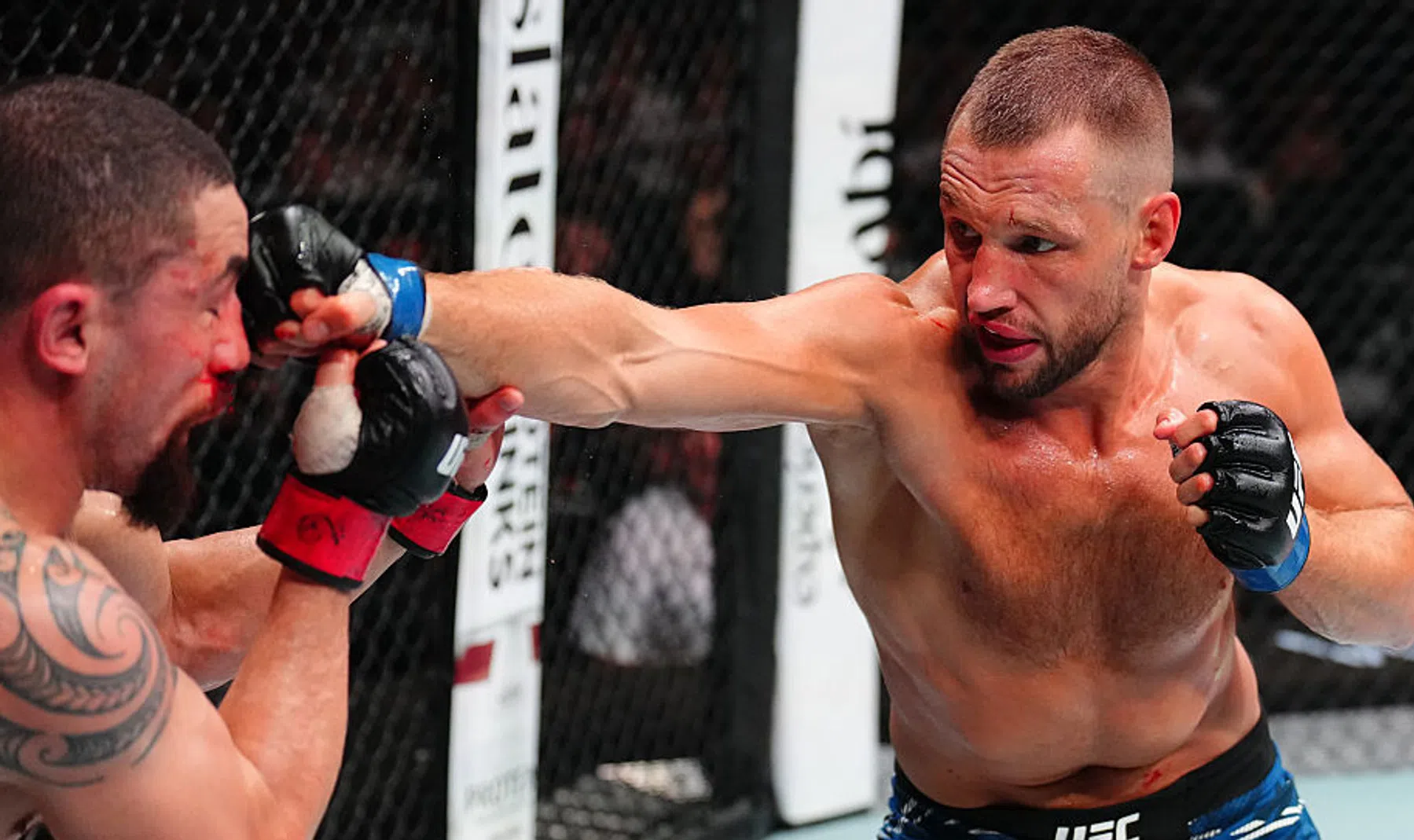 Reinier de Ridder won op 26 juli van voormalig kampioen Robert Whittaker (afbeelding: Getty Images)