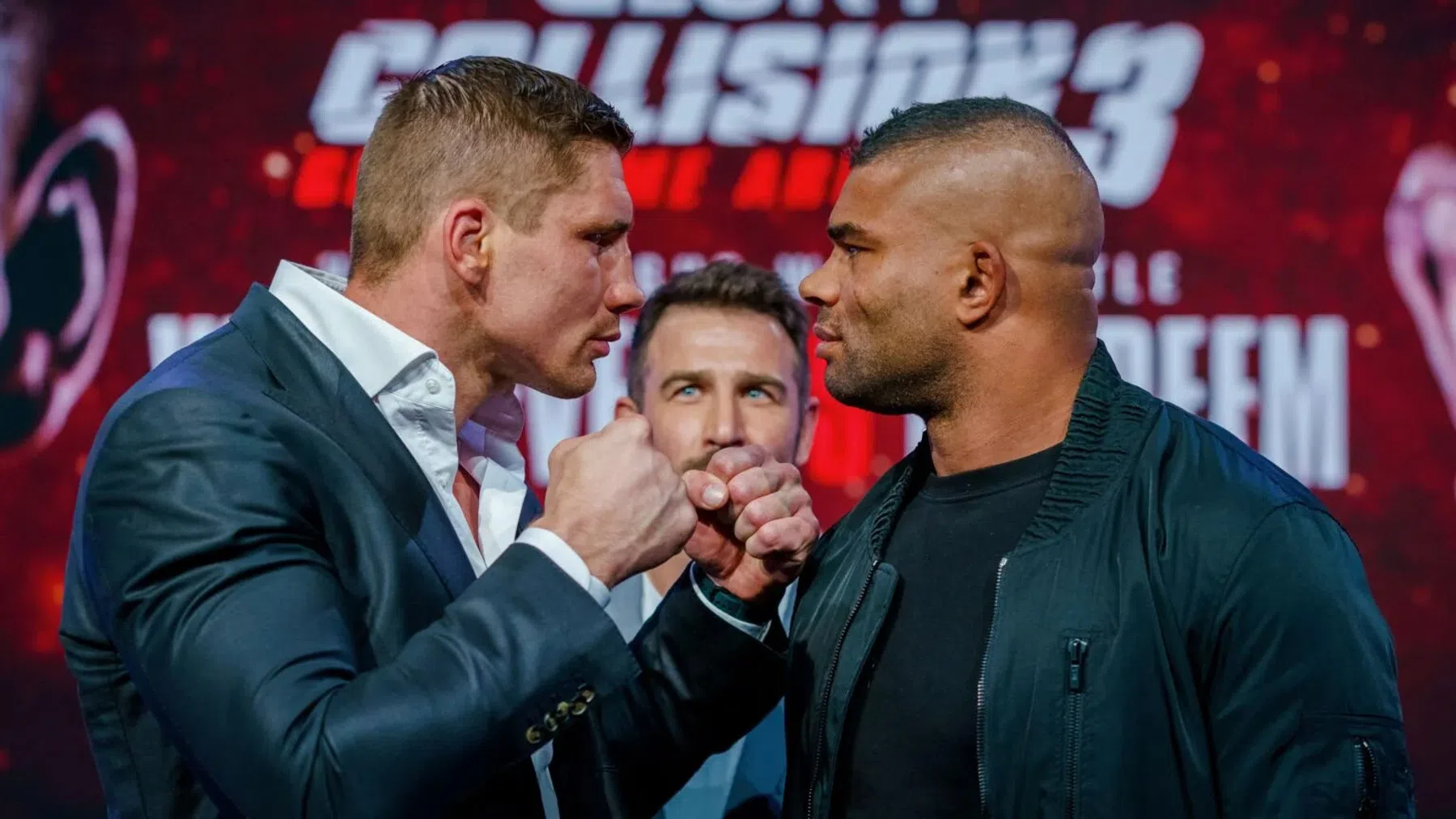 Een eerder gevecht tussen Overeem en Verhoeven in 2021 ging door een blessure niet door. (Beeld: Marco de Swart / Getty Images)