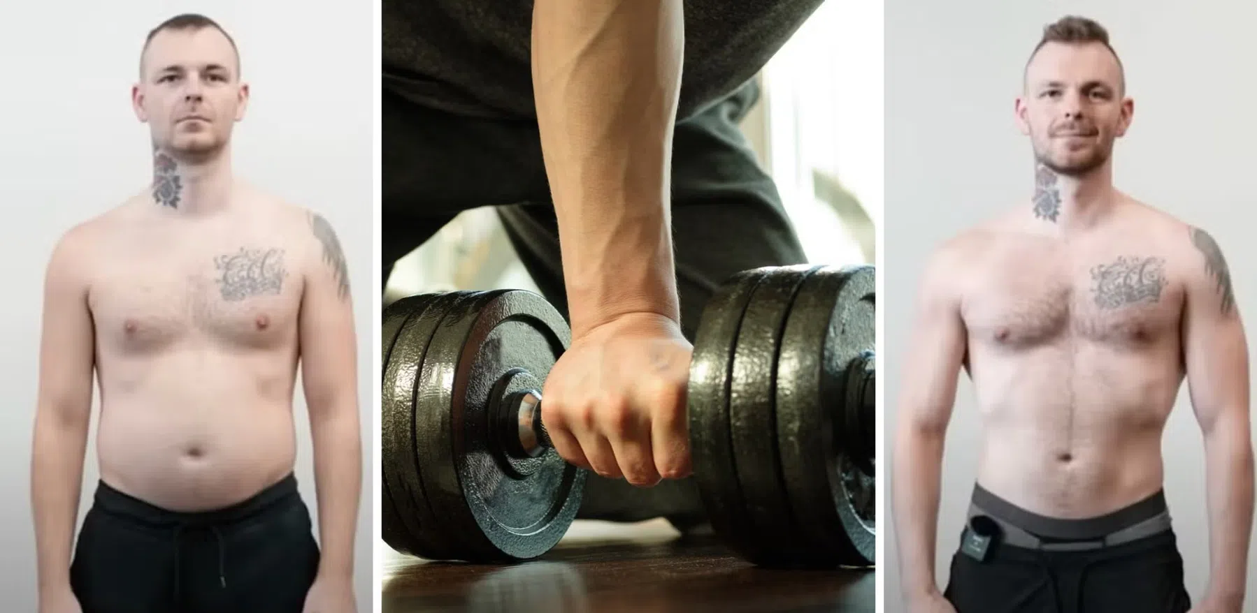 Beginner traint 100 dagen met alleen dumbbells — dit is het resultaat